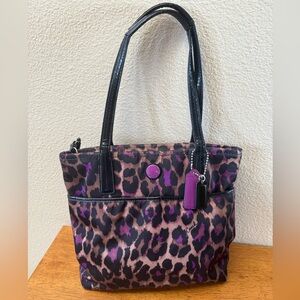 Coach Ocelot Leopard Print Small Tote
